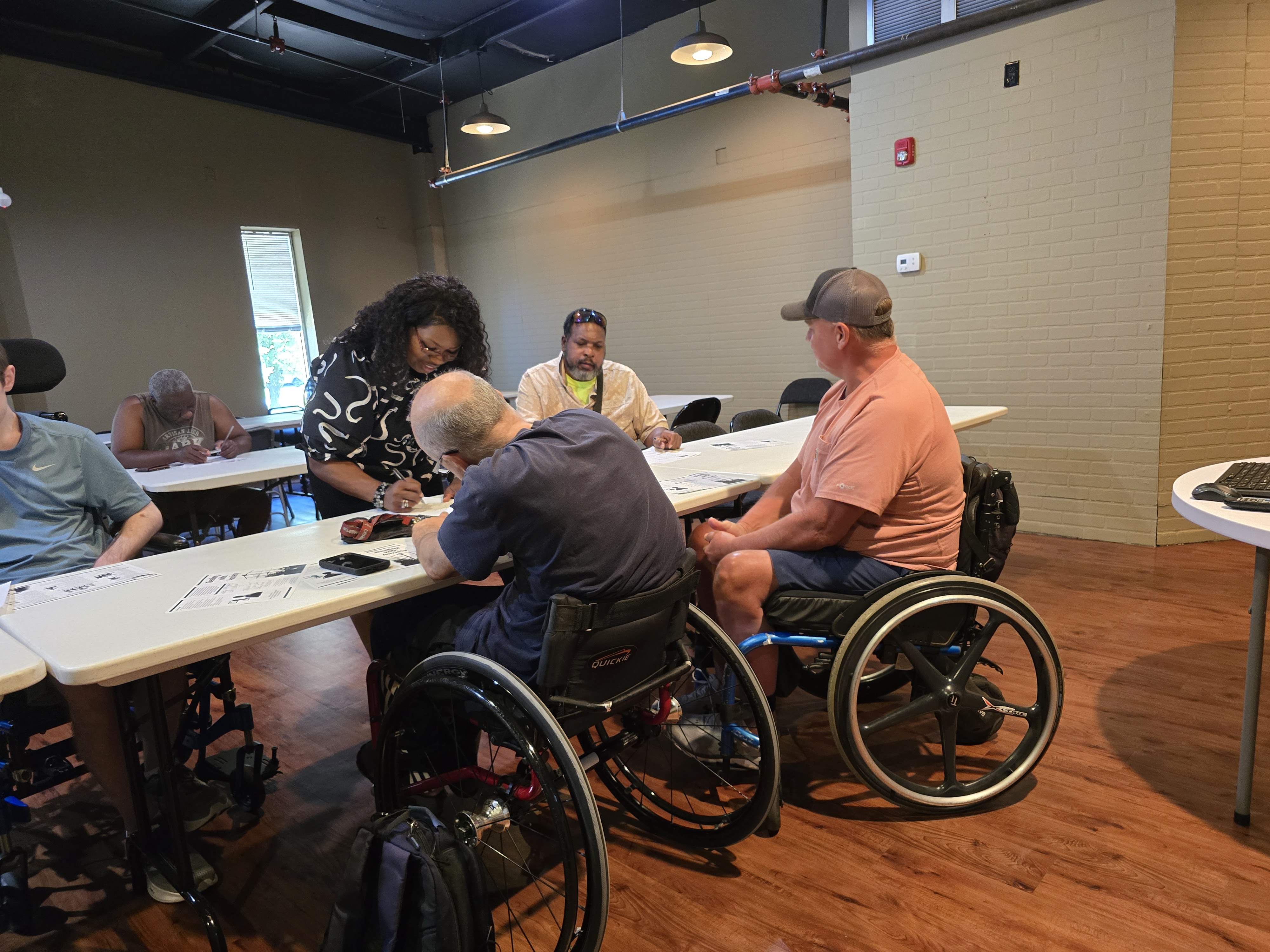 August 2025 meeting from another angle at the Independent Living Center facility, Mobile, Alabama.