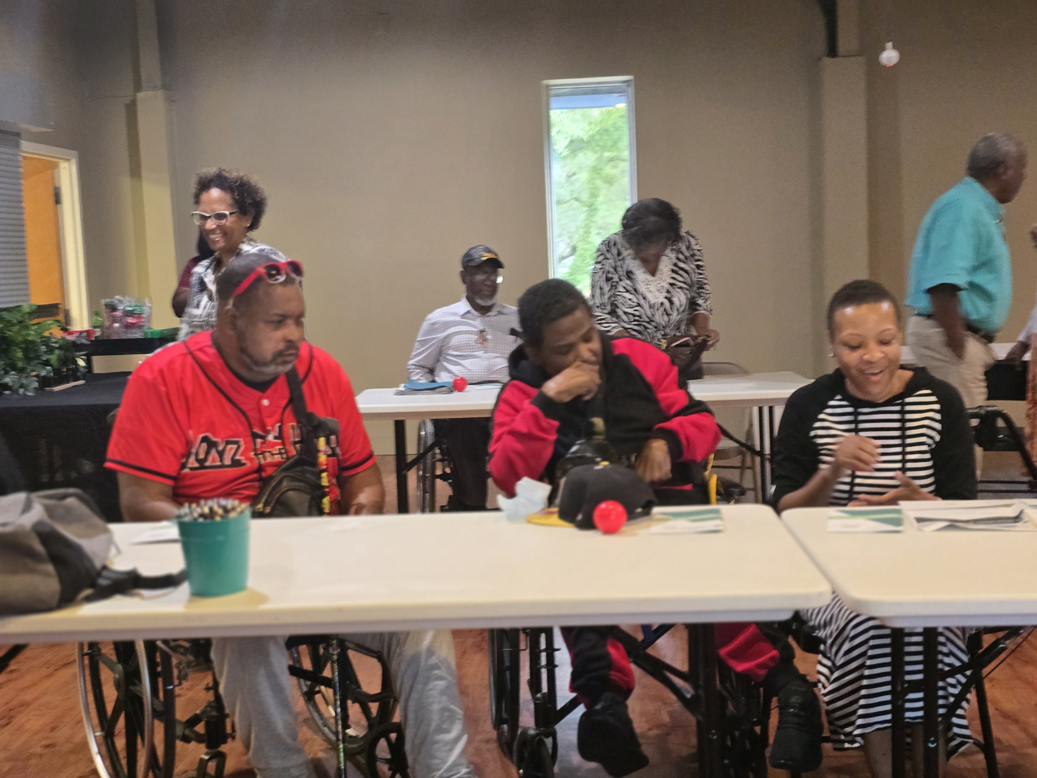 October 2025 — Photo of participants at the October 2025 SCI meeting at ILC Mobile with guest speaker from Alabama ARISE.