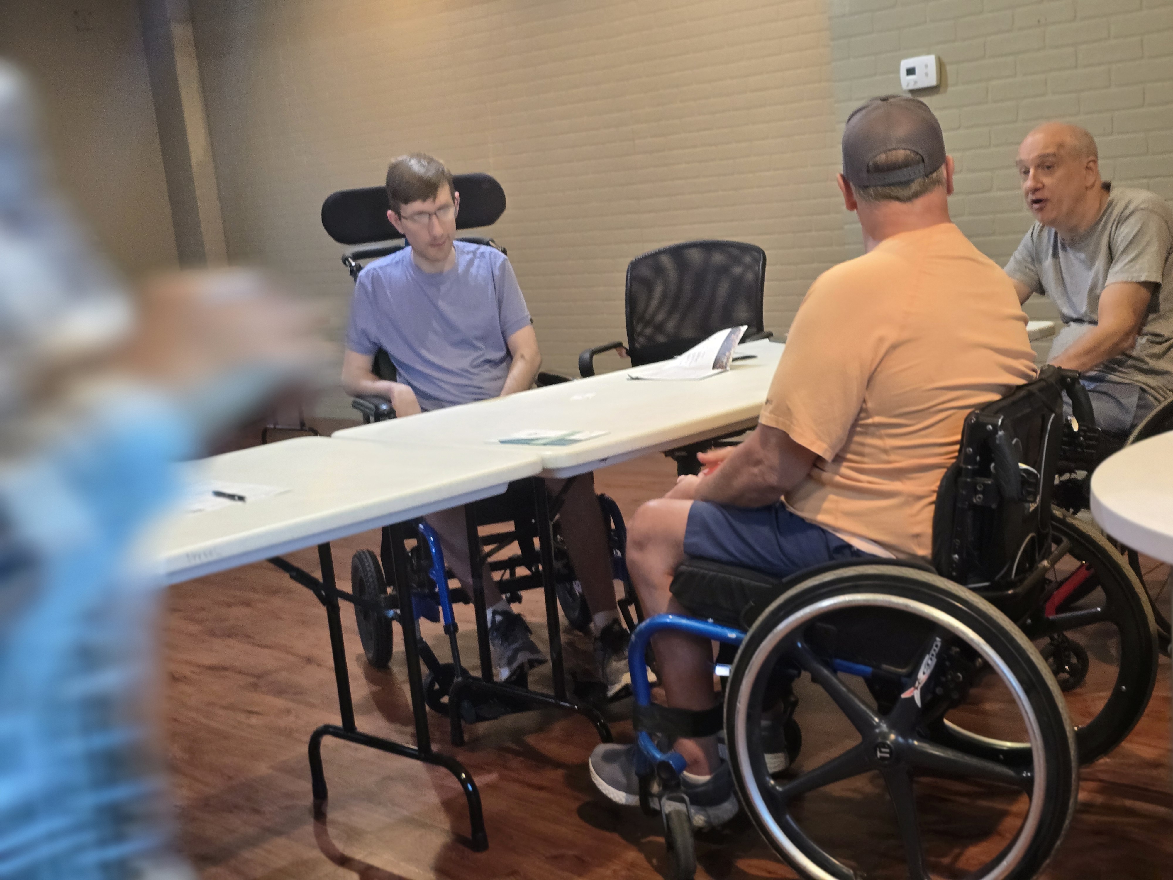 October 2025 — Photo of participants at the October 2025 SCI meeting at ILC Mobile with guest speaker from Alabama ARISE.