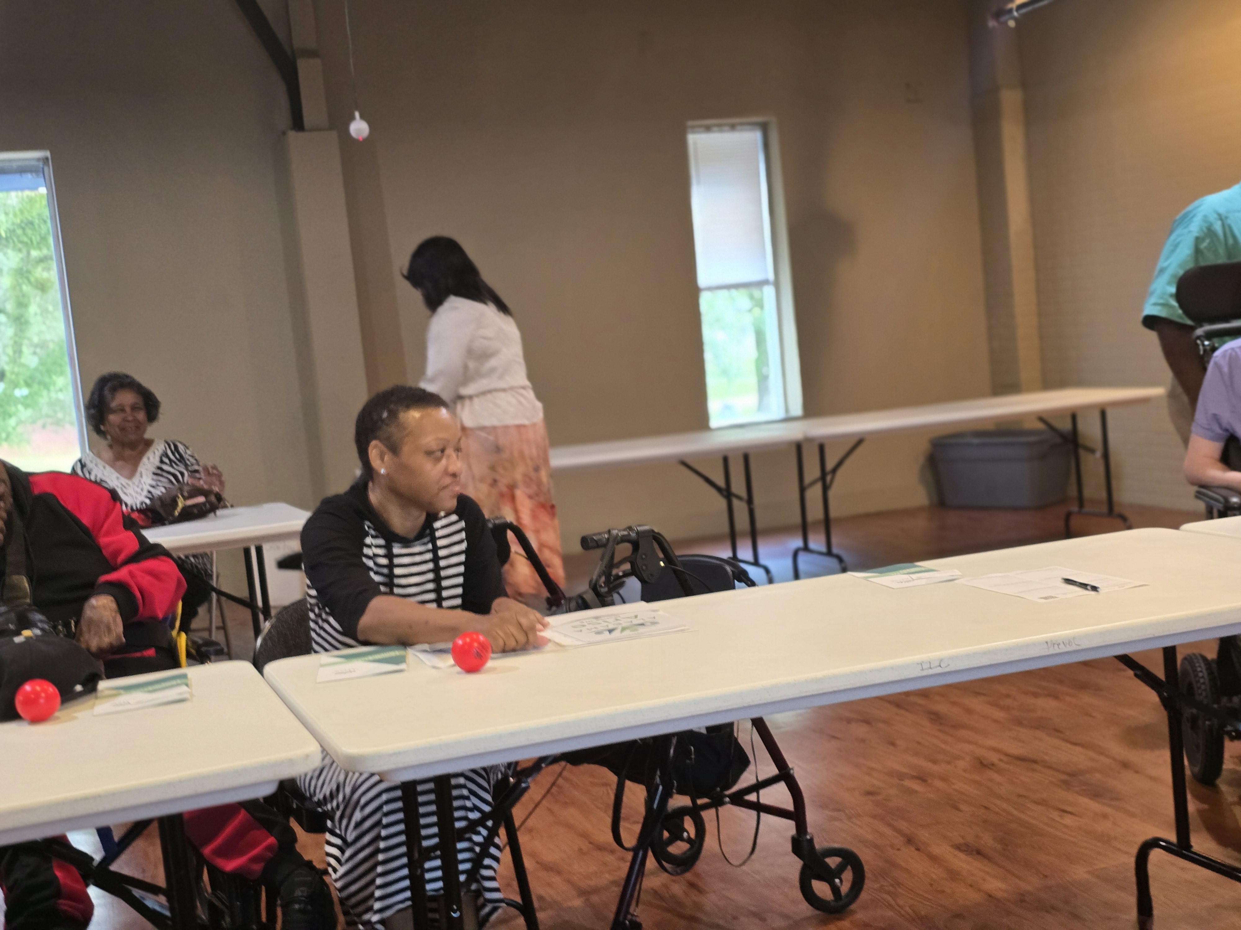 October 2025 — Photo of participants at the October 2025 SCI meeting at ILC Mobile with guest speaker from Alabama ARISE.