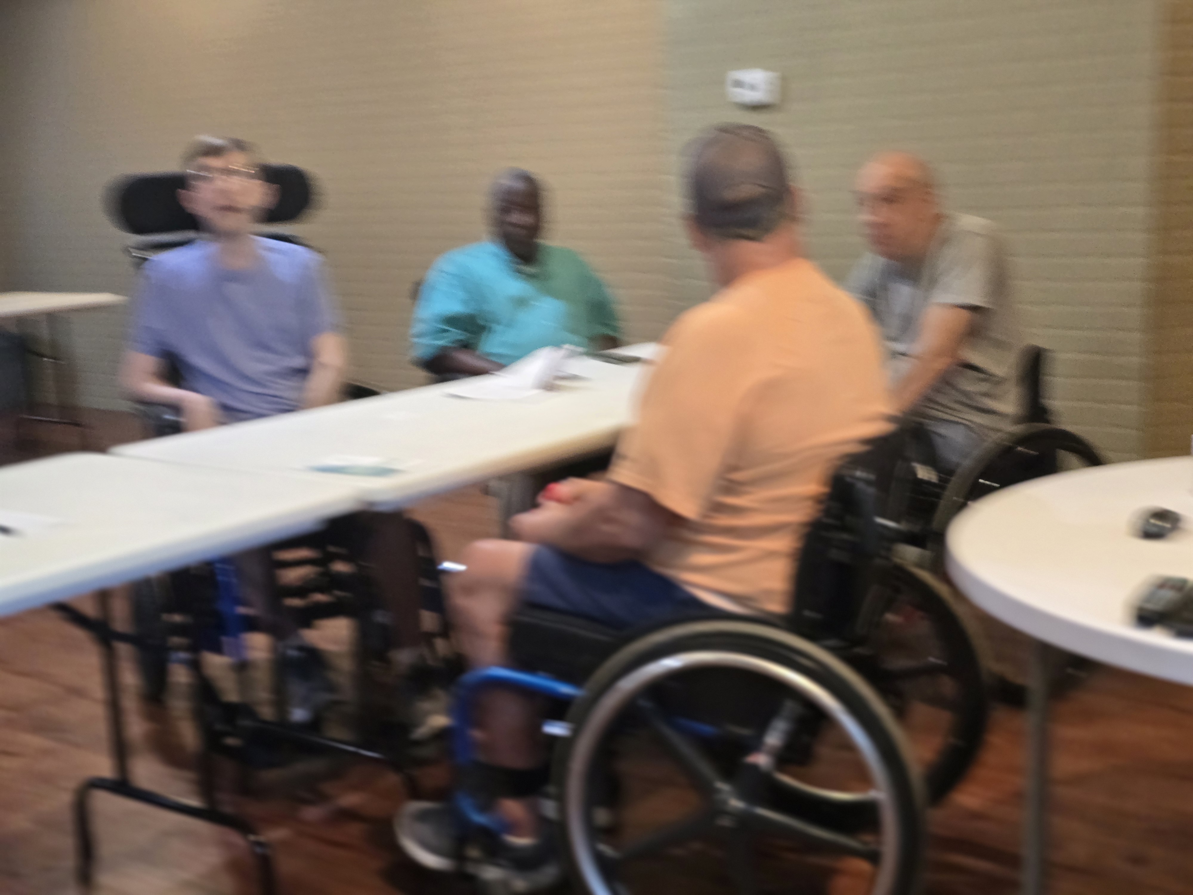 October 2025 — Photo of participants at the October 2025 SCI meeting at ILC Mobile with guest speaker from Alabama ARISE.