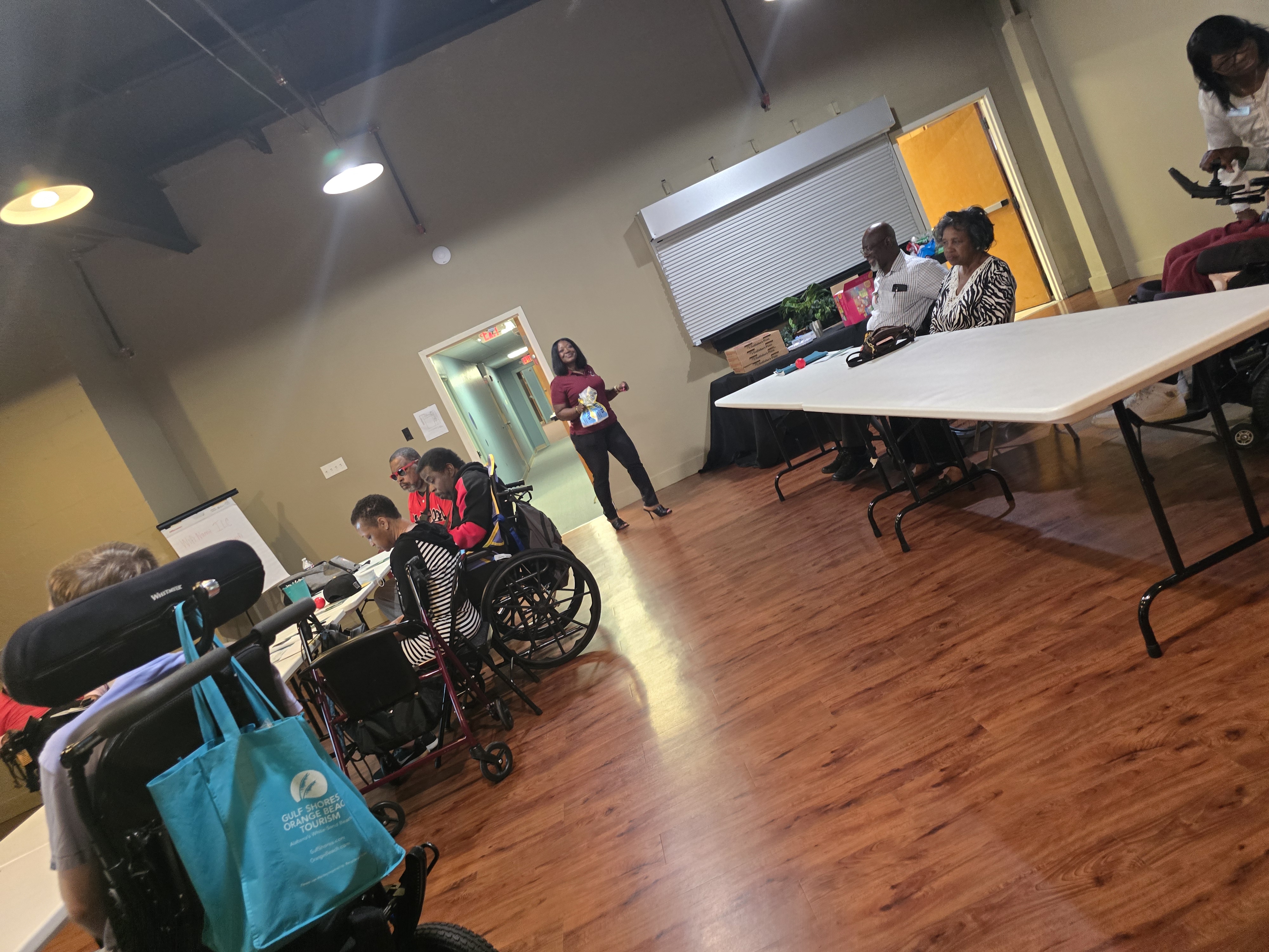 October 2025 — Photo of participants at the October 2025 SCI meeting at ILC Mobile with guest speaker from Alabama ARISE.