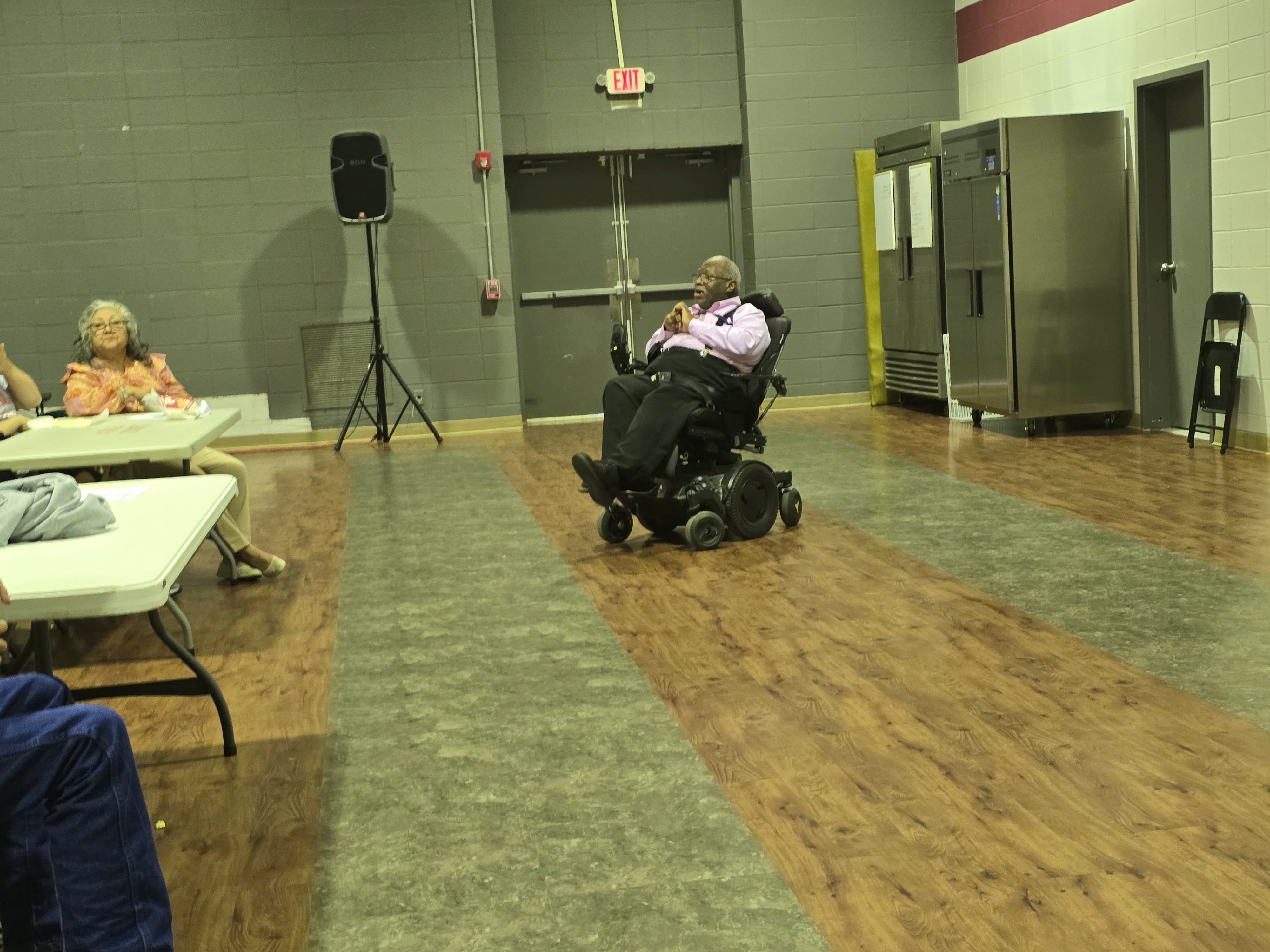 The discussion begins with an empowering message on inclusion and self-advocacy within the community from Mr. Brian Johnson.