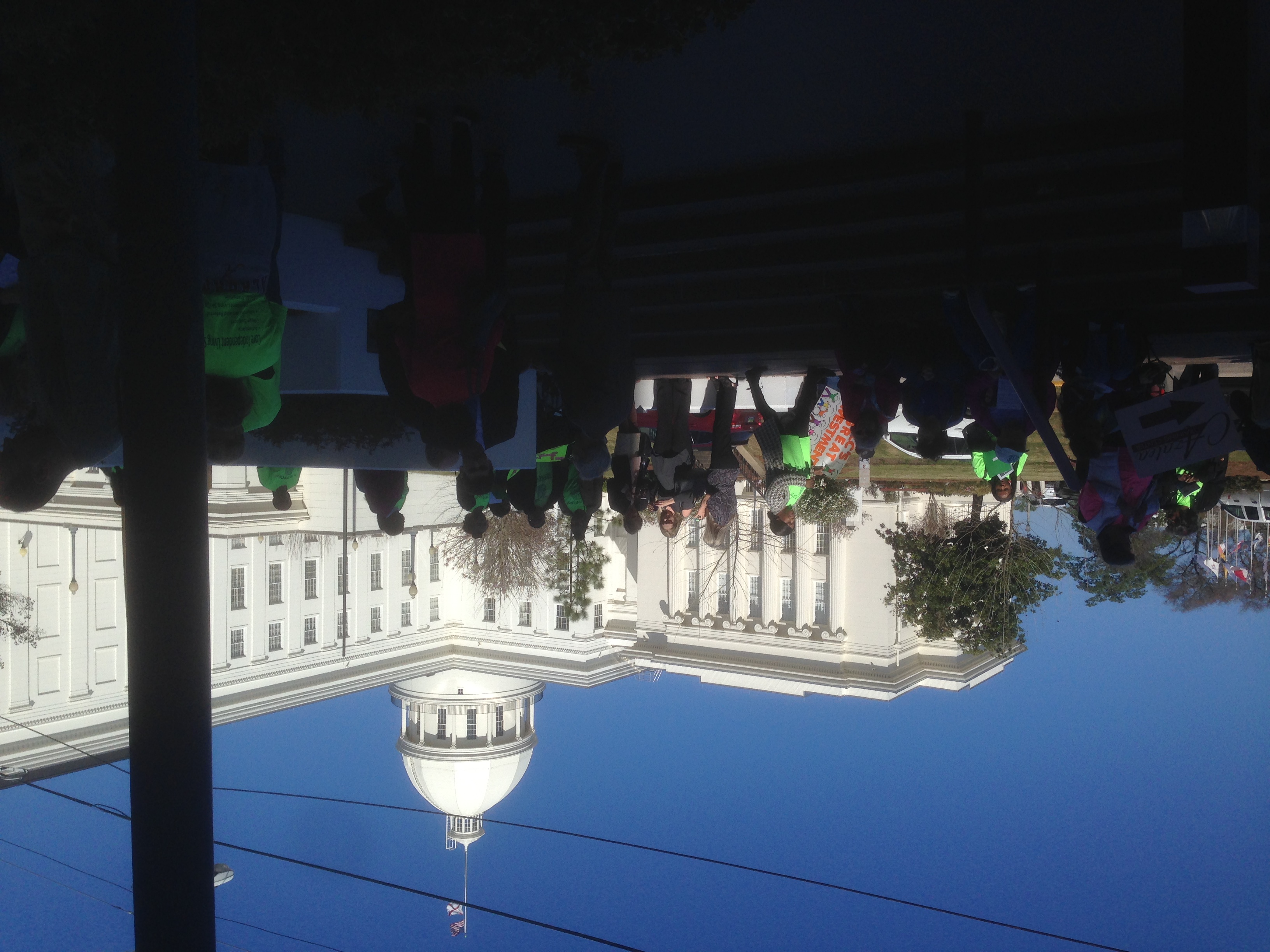 Advocates and allies at the rally, 2018.