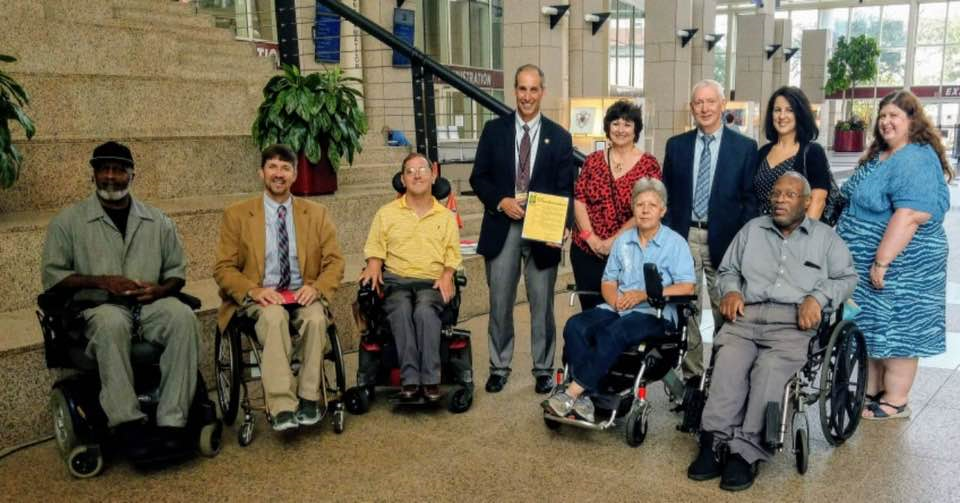 Group photo after ADA Proclamation — July 30, 2019.