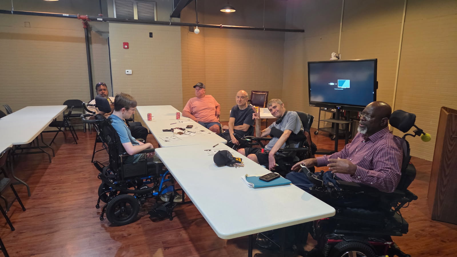 August 2025 — SCI support meeting at the Independent Living Center of Mobile.