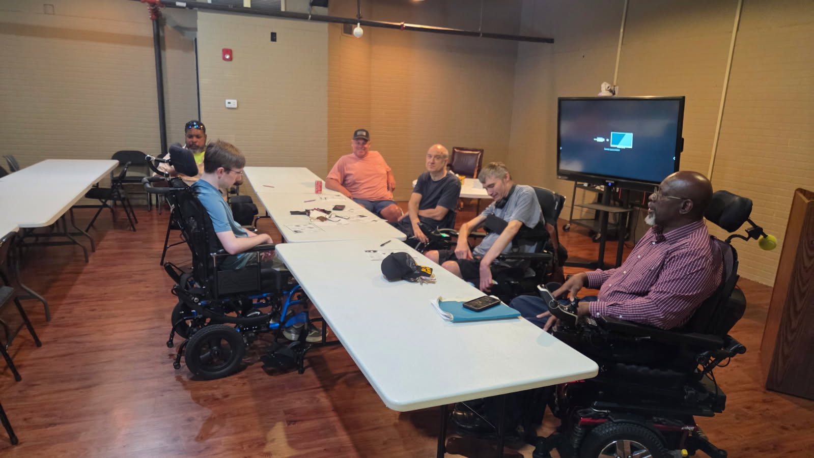 August 2025 — Attendees at the August 2025 SCI meeting at the Independent Living Center of Mobile.