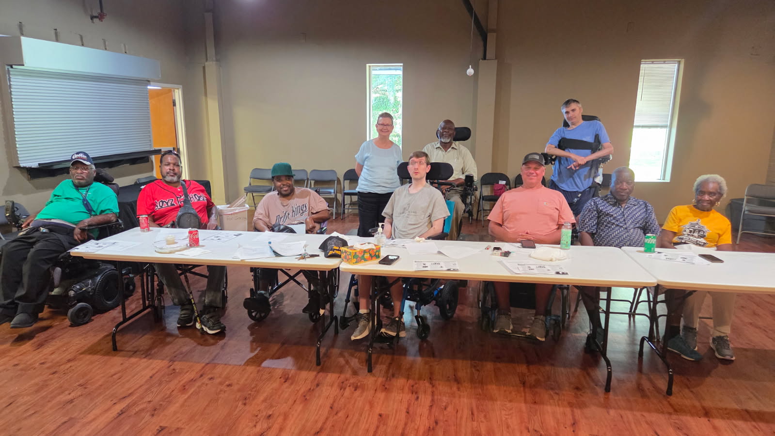 July 2025 SCI support meeting at the Independent Living Center of Mobile.