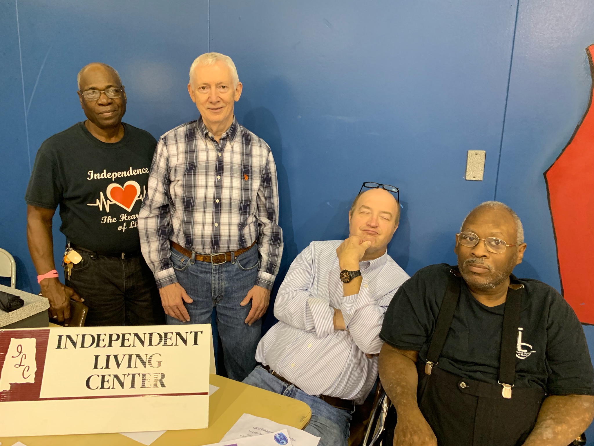 ILC staff at booth during Mobile Patriots game — August 4, 2019.