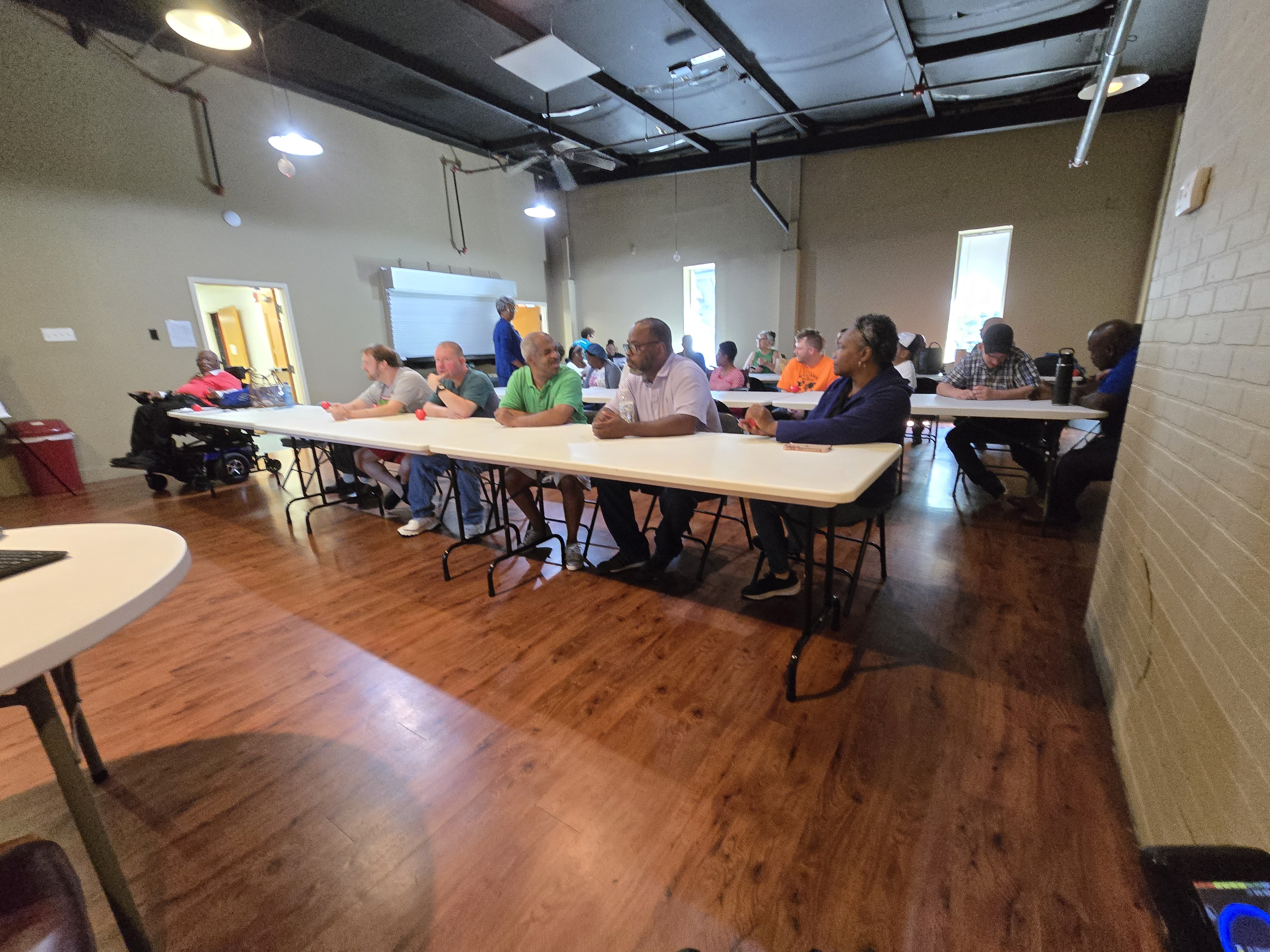 A full room of participants shows the strong interest in Ms. Allen’s presentation on advancing justice in Alabama.